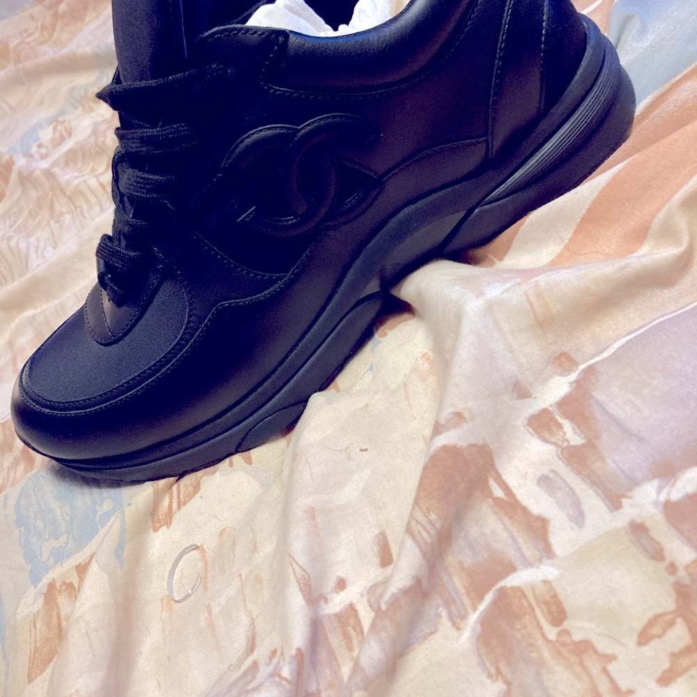 Chanel Triple Black Sneakers